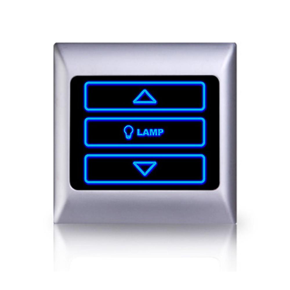 Lighting switch with touch screen for a command with dimmer.